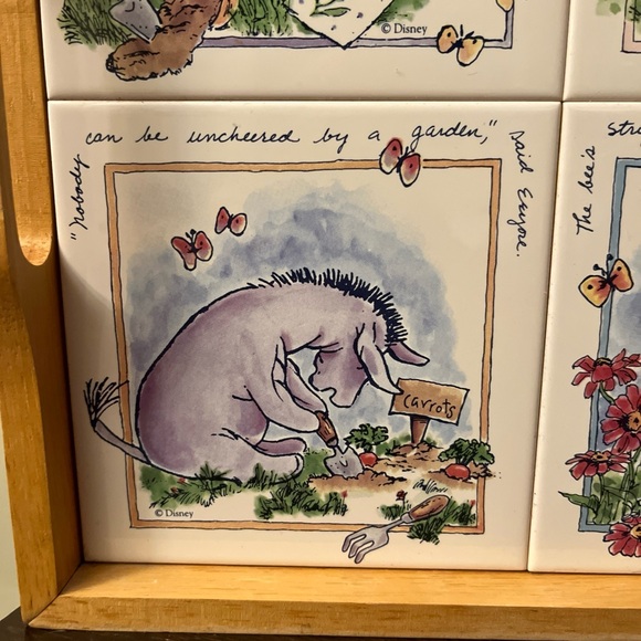 Vintage Winnie The Pooh Tray with Tiles of Eeyore, Piglet, and Tigger - Picture 3 of 12
